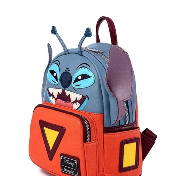 NWT- Loungefly Disney Stitch Experiment Womens 626 Faux Leather Mini BackPack - Picture 15 of 15